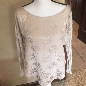 Vintage Wayne Clark Beige Blouse Sz 8